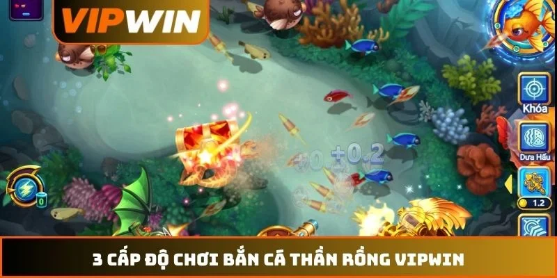 Bắn Cá Thần Rồng VIPWIN - Khám Phá 99 Kho Báu Đại Dương 2 3 cấp độ chơi bắn cá Thần Rồng VIPWIN