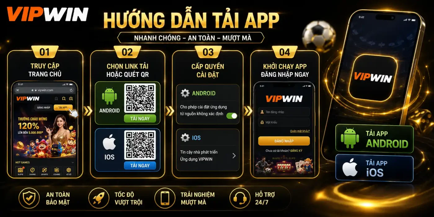 Hướng dẫn tải ứng dụng VIPWIN
